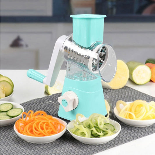 3 in 1 Multifunctional Rotary Cheese Grater & Vegetable Cutter Slicer